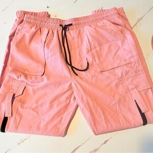 NFINITY Men's Pink Cargo Jeans